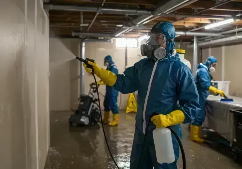 Basement Sanitization and Antimicrobial Treatment process in Evanston, IL